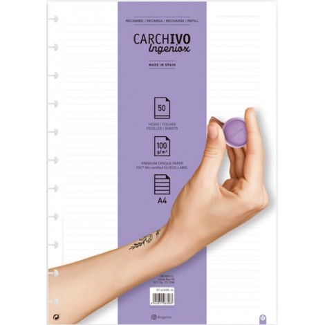 RECAMBIO A4 RAYADO INGENIOX CARCHIVO