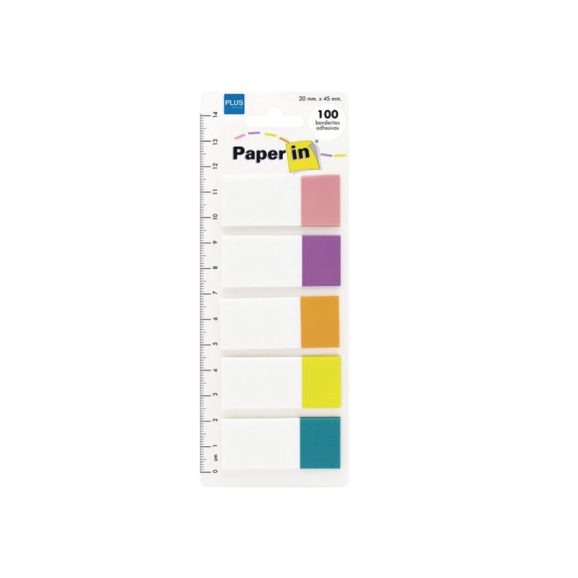 Banderitas adhesivas Paper In 20x45 100u 5 colores