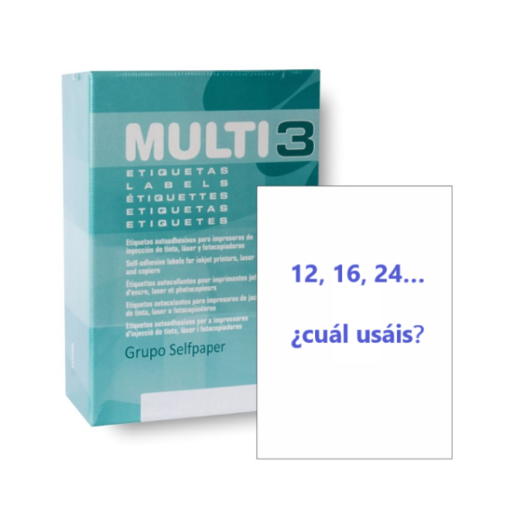 Etiquetas A-4 para imprimir Multi 3